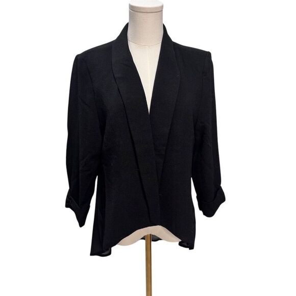 EUC Papillon Women's Black Open-Front Blazer Size XL Business Jacket - Picture 1 of 6